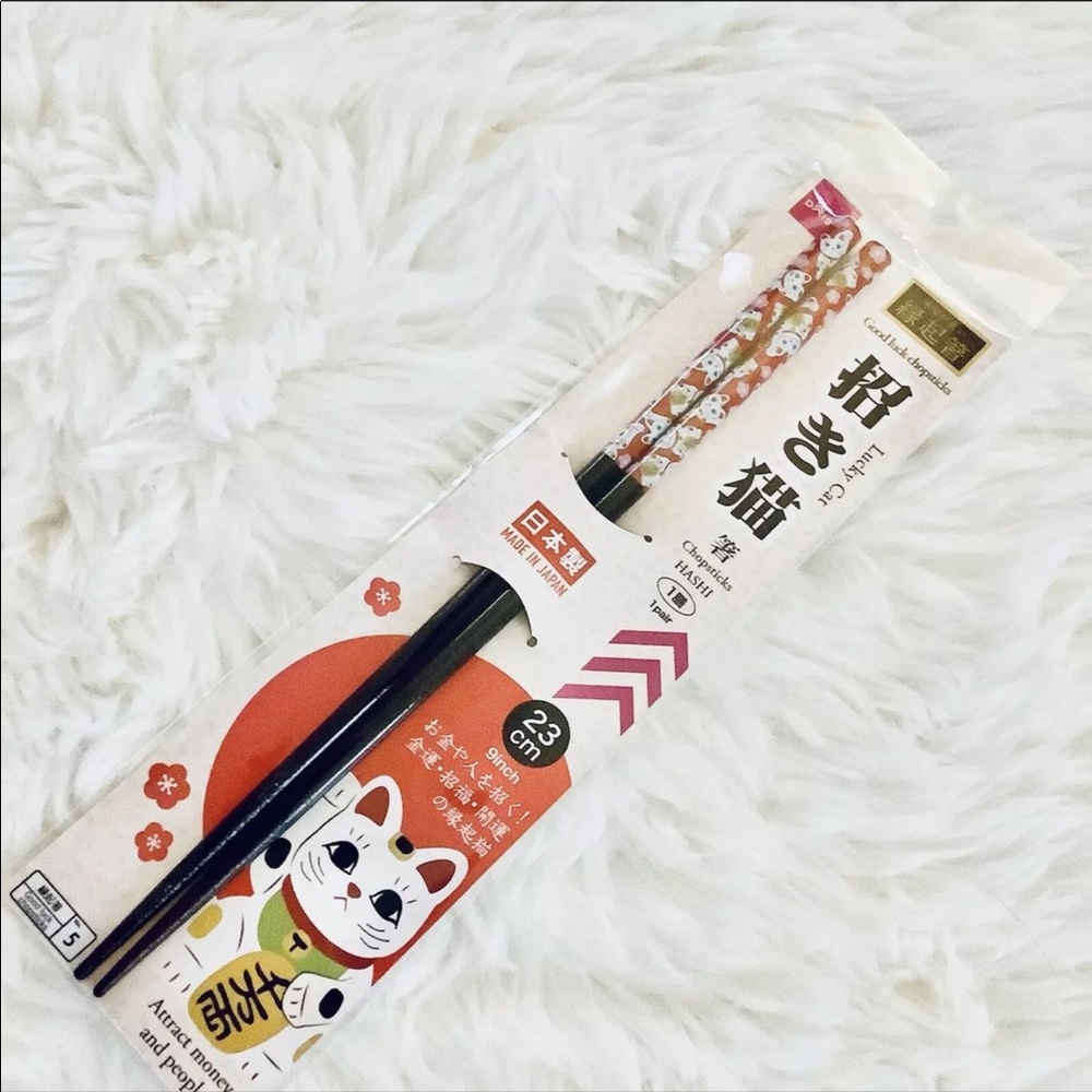 DAISO Lucky Cat Chopsticks Manekineko Japanese